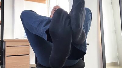 Big feet Big cock boss interview