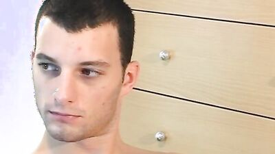 Alain, innocent straight guy serviced his cock by us.