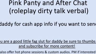 Pink Panty and Aftercare Chat (Roleplay Dirty Talk Verbal ASMR)