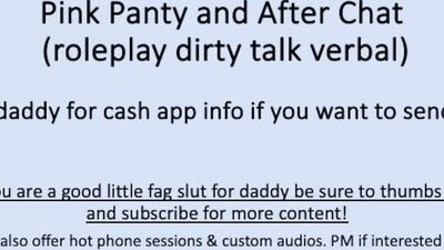 Pink Panty and Aftercare Chat (Roleplay Dirty Talk Verbal ASMR)