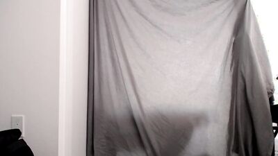 BJ & anal play behind a curtain. You can only see the shadow