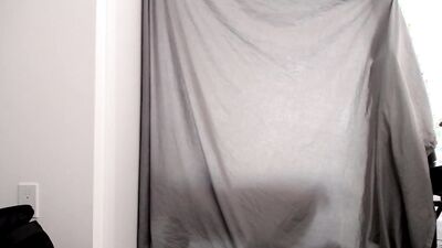 BJ & anal play behind a curtain. You can only see the shadow