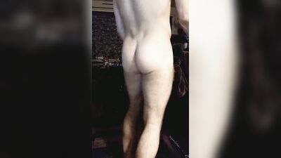DIY Jerk Off Using A Chair Of An Injured Hung Athlete