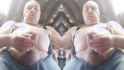 Dad Marcel's feet smell in his garage-office