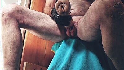 Daddy Rough Fucks His Fleshlight To A Big Cum Load