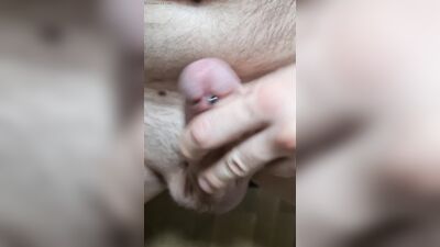 Milking my cock to ejaculation