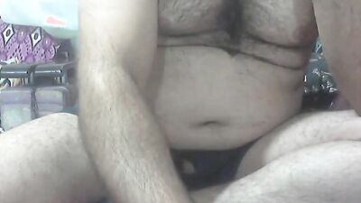 Masculine Bear Turkish Daddy Cums Alone at Home