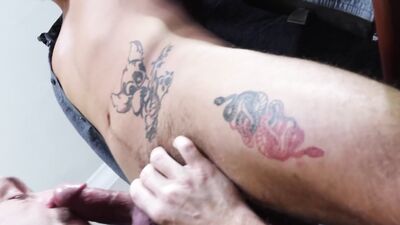 HOT AS FUCK Inked Jock Gets Pounded Hard At Job Interview
