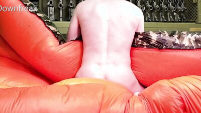Humping the Biggest Down Comforter I've Ever Seen