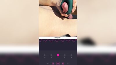 Cumming and hard moaning. Lovense gush playing with my thick cock
