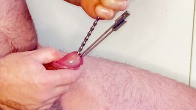 Extreme cock urethra stuffed full. Extreme urethral multisounding. Multiple sounds in cock urethra.