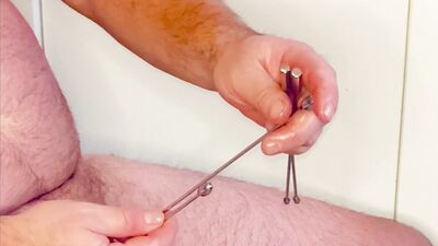 Extreme cock urethra stuffed full. Extreme urethral multisounding. Multiple sounds in cock urethra.