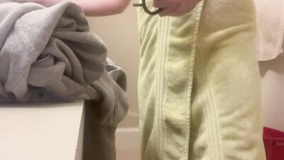 Showering then chastity