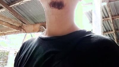 My masturbating in the cemetery