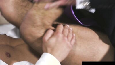 Bearded Hunk Drills Hot Shot Jock - RagingStallion
