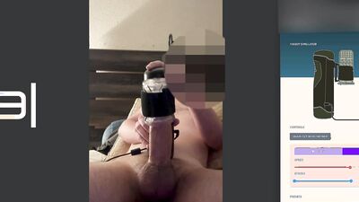 Remotely Edging one of my fans using his toy "The Handy"