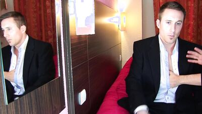 True straight french banker agreed to pose on video but we touched his big dick.
