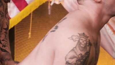 Beefy Tatted Soldier Raw Fucks Horny Jock - ActiveDuty