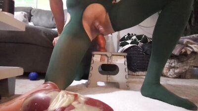 Bouncing on SOme Huge Dildos - Bad Dragon Oxballs and More