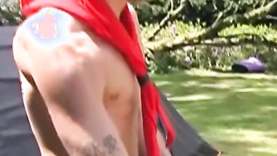 Twink gays sucking and fucking in outdoor hardcore orgy