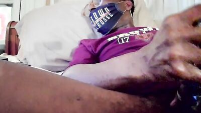 Horny, moaning n PopperGasm from stroking my greasy lacrosse dick with messy cumshot
