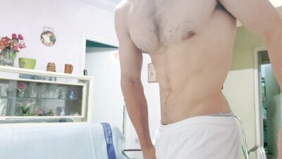 Shooting loads of cum in my living room