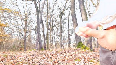 2 big cumshots in the forest