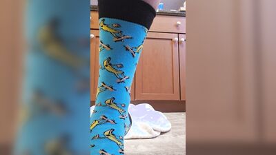 Butt Plug Boy Loves his Cute Banana Socks