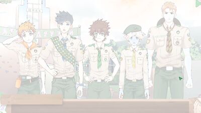Game: Friends Camp, Episode 6 - Keitaro decided to jerk off in the shower. (Russian voice acting)