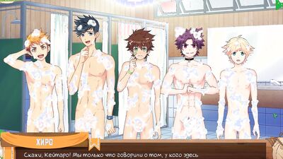Game: Friends Camp, Episode 6 - Keitaro decided to jerk off in the shower. (Russian voice acting)