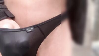 Cum in Thong on Back Street