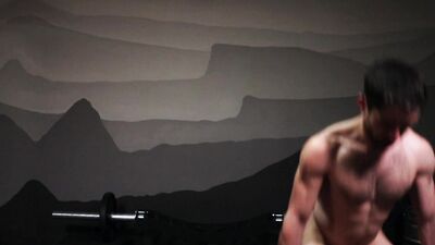 74" cumshot after full naked workout (Jay Stroke)