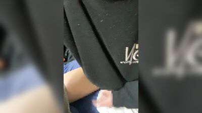 Splattering sexy cum while wearing clothes