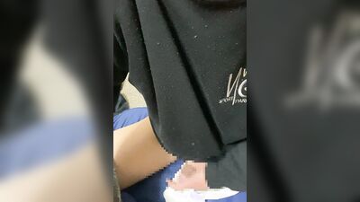 Splattering sexy cum while wearing clothes