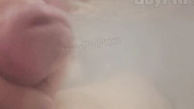 Guy Man Asian Handsome Big Dick Masturbates In The Bath