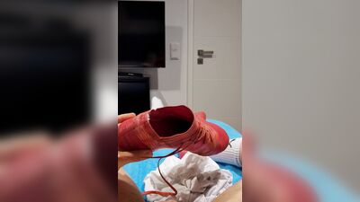 German boy fucks his dirty soccer shoes and cums hard