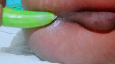 Cucumber tore my ass hole
