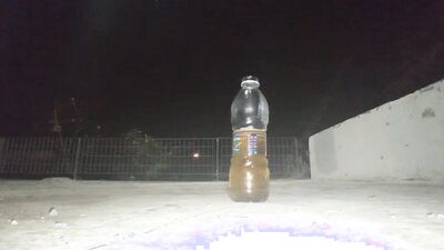Totally naked in public, self spanking, piss shower and cumshot