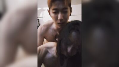 Asian jock boy and femboy having passionate sex