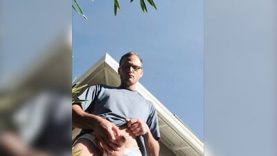 uncut boy WS comp, drink, pee on wet shorts, outdoors