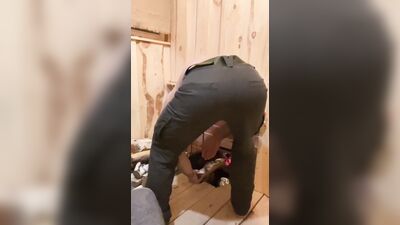 VLOG from the village / I got horny in the sauna and jerked off / Pissing in a street toilet