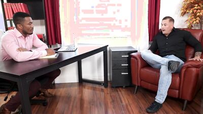 BlacksOnBoys - BIG DICKED LAWYER Barebacks His Inked Hunk Friend