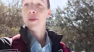 Bound Twink Becomes Wild Man On Hiking Training Camp - Adam Ramzi, Troye Jacobs
