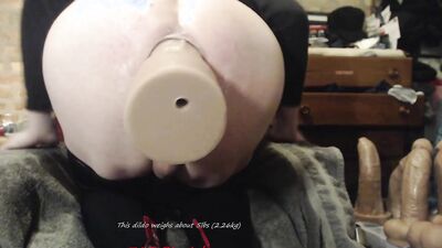 Riding and Moaning on 3 HUGE Cocks from Hankey's Toys - Aaron Klein XXL Cum Session