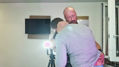Tj and Derek. Passionate kiss and nipple play