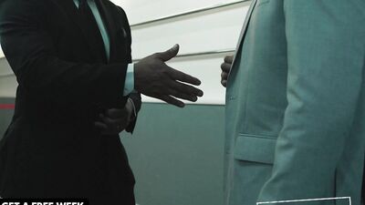 Business Men Strangers Meet & Have Rough Gay Fuck After Flight Delay - Dillon Diaz, AJ Sloan