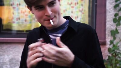 Disobedient Smoking stepson Takes stepdaddy's Hard Cock In His Mouth Instead