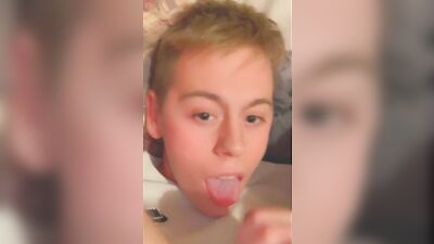 White Slutty Boi Self Facial Cumpilation 2