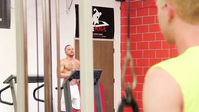 Straight Muscle Daddy Seduced By Blonde Teen Twink At The Gym
