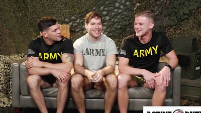 Slutty Soldier Spitroasted By HUGE Cocked Jocks - ActiveDuty